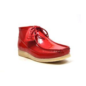 British Walkers Walker 100 Wallabee Boot Style Men's Red Patent Leather